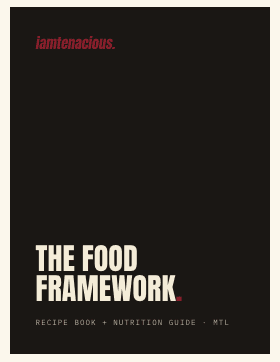The Food Framework recipe book and nutrition guide cover